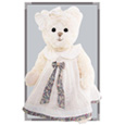 Bukowski Plyšový medvídek Sophie v bílých šatech