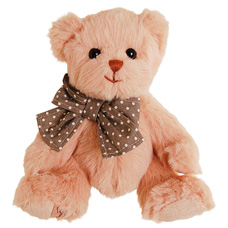 Plyšový medvídek Little Teddy s mašlí - 0 ks