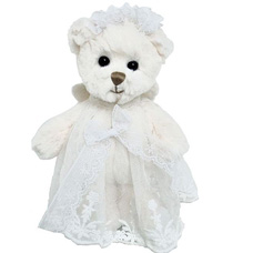 Plyšový medvěd anděl Sweet Hailey Angel, bílá stuha - malý - 0 ks