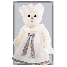 Plyšový medvídek Sophie v bílých šatech - 0 ks